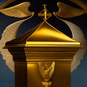 Picture of Psalm 86: Great Is Thy Mercy (Stylized rendering of the Mercy Seat on the Ark of the Covenant)